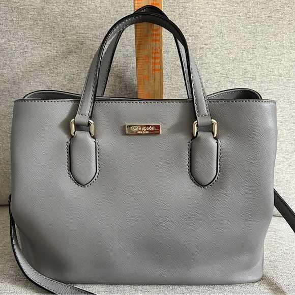 kate spade Handbags - Kate Spade Laurel Way Grey Evangelie Satchel Tote Crossbody